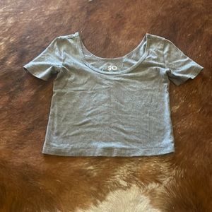 SO - gray crop T-shirt - XS